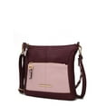 thumbnail image 1 of MKF Collection Nala Vegan Color-block Leather Women's Shoulder Handbag by Mia K. - Burgundy/Blush, 1 of 8