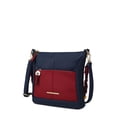 thumbnail image 1 of MKF Collection Nala Vegan Color-block Leather Women's Shoulder Handbag by Mia K. - Navy/Wine, 1 of 8