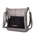 thumbnail image 1 of MKF Collection Nala Vegan Leather Women's Shoulder Bag, Trendy Crossbody Purse Handbag by Mia K - Pewter Black, 1 of 10
