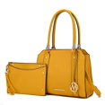 thumbnail image 1 of MKF Collection Norah Vegan Leather Women's Satchel Bag & Wristlet Wallet, Fashion Tote Purse Handbag 2 Pcs by Mia K - Yellow, 1 of 12