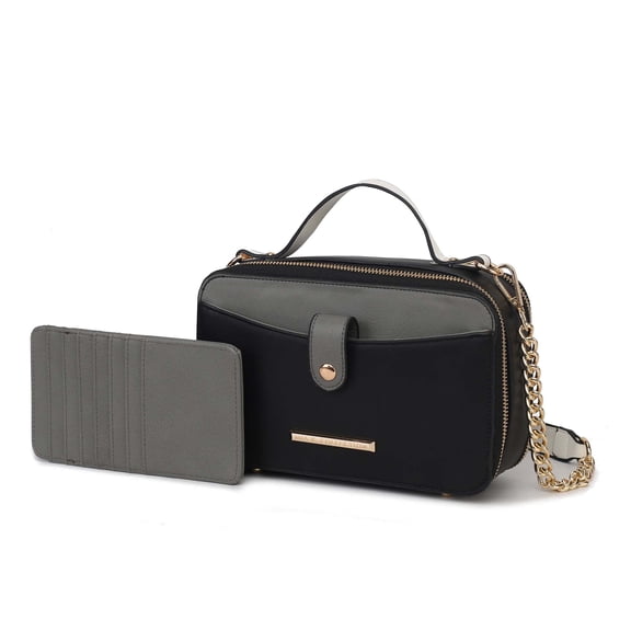 MKF Collection Oaklyn Vegan Leather Women's Crossbody Bag, Camera Bag Shoulder Bag Handbag by Mia K