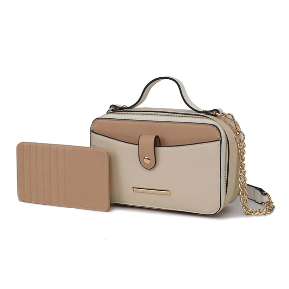 MKF Collection Oaklyn Vegan Leather Women's Crossbody Bag, Camera Bag Shoulder Bag Handbag by Mia K