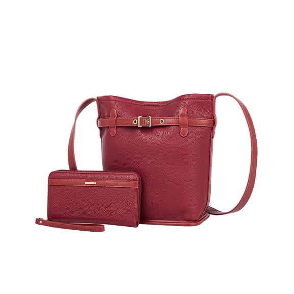 MKF Collection Odette Bucket Bag with Wallet Women's Crossbody Bag Handbag Shoulder Bag Purse by Mia K