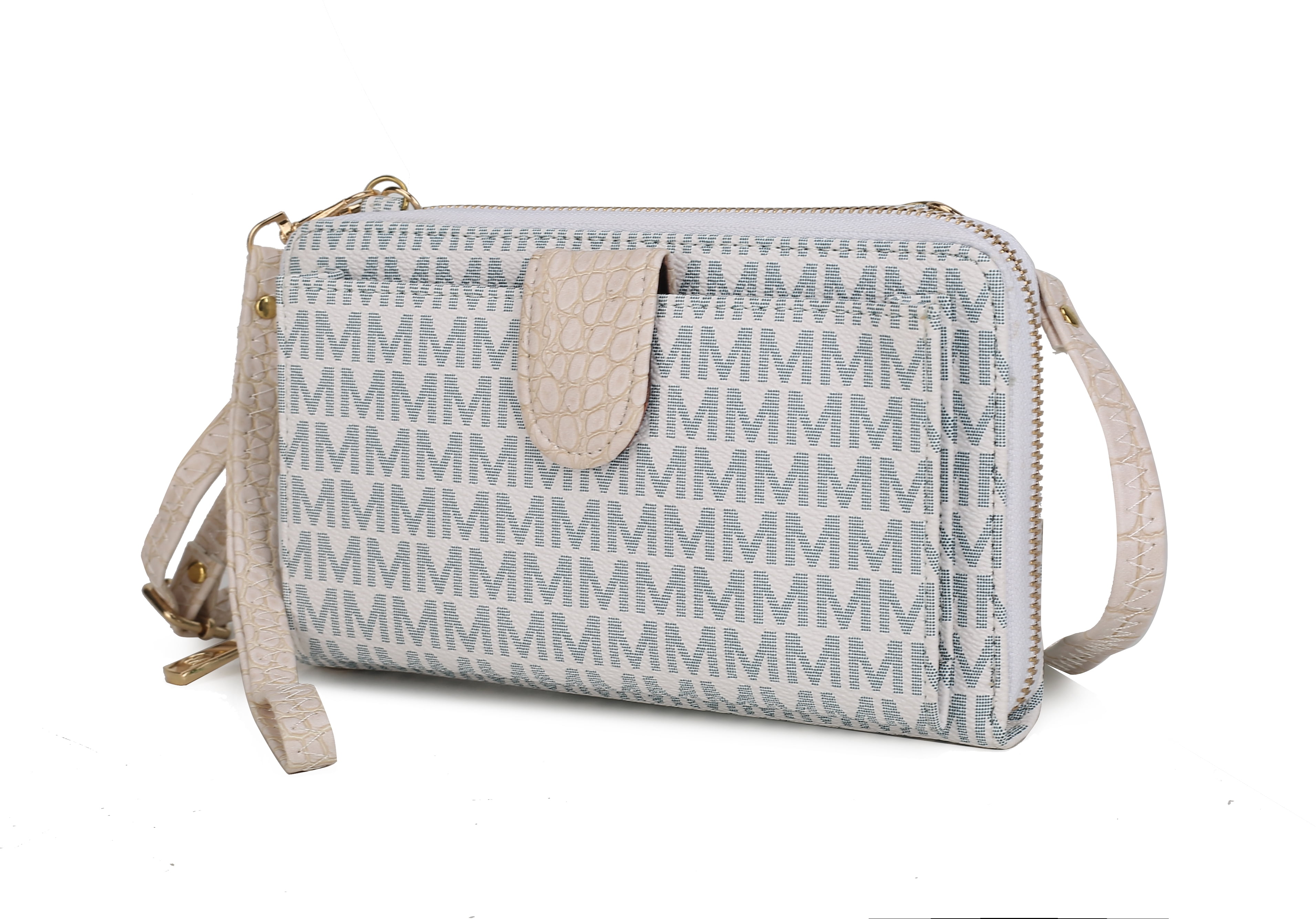 Dropship MKF Collection Tarren Signature Crossbody Handbag Wristlet By Mia  K. - Tan to Sell Online at a Lower Price
