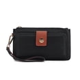 thumbnail image 1 of MKF Collection Olympe Women’s Vegan Leather Handbag Wristlet Wallet by Mia K - Black Cognac, 1 of 9