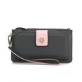 thumbnail image 1 of MKF Collection Olympe Women’s Vegan Leather Handbag Wristlet Wallet by Mia K - Charcoal Pink, 1 of 9