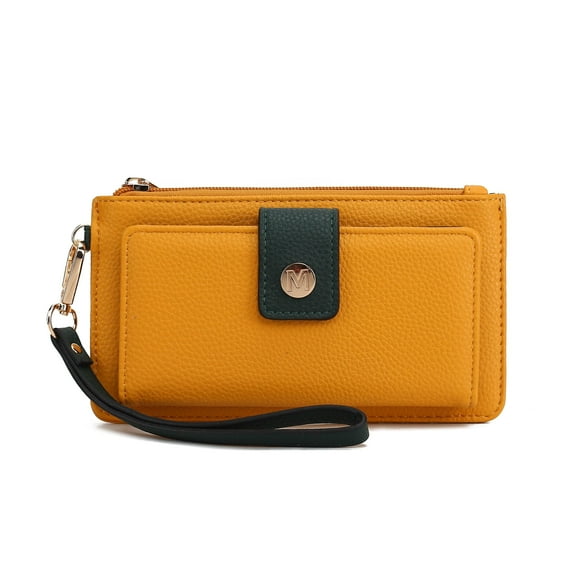 MKF Collection Olympe Women’s Vegan Leather Handbag Wristlet Wallet by Mia K - Yellow Olive