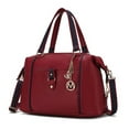 thumbnail image 1 of MKF Collection Opal Vegan Leather Medium Weekender Handbag for Women by Mia K - Red Navy, 1 of 7