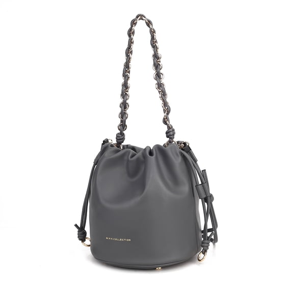 MKF Collection Paityn Bucket Bag, Vegan Leather Shoulder Bag Handbag Purse by Mia K