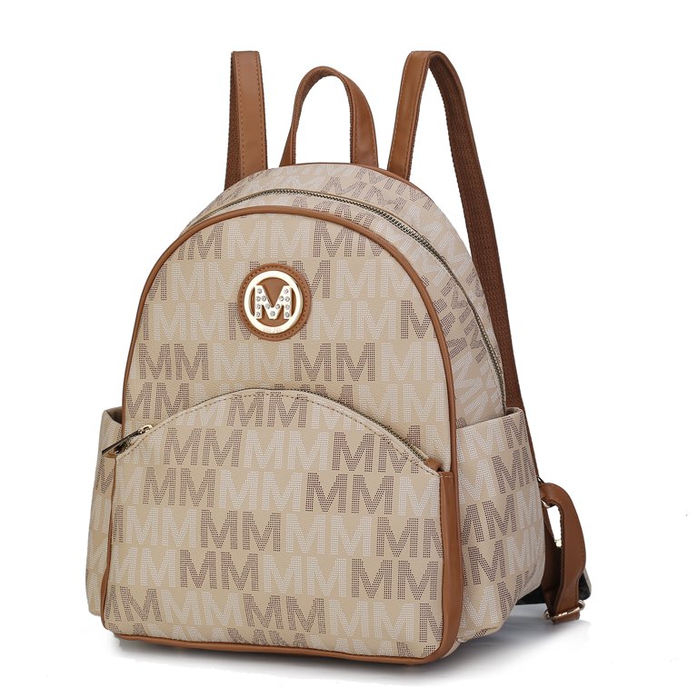 Elegant Beige Backpack for Women Elegant Soft PU Leather Bag Casual Shoulder Women main image 3