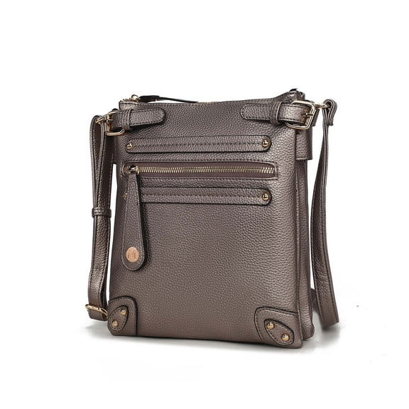 MKF Collection Parker Vegan Leather Women's Crossbody Bag, Functional Purse Shoulder Bag Handbag by Mia K