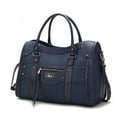 thumbnail image 1 of MKF Collection Patricia Vegan Leather Women's Duffle Bag, Elegant Weekender Purse Handbag by Mia K - Navy, 1 of 12