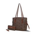 thumbnail image 1 of MKF Collection Pauline Women’s Vegan Leather Tote Bag with Wallet by Mia K-Cognac, 1 of 9