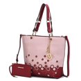 thumbnail image 1 of MKF Collection Petra Women's Tote Bag, Fashionable Shoulder Purse Handbag & Wristlet 2 pcs by Mia K - Wine, 1 of 8