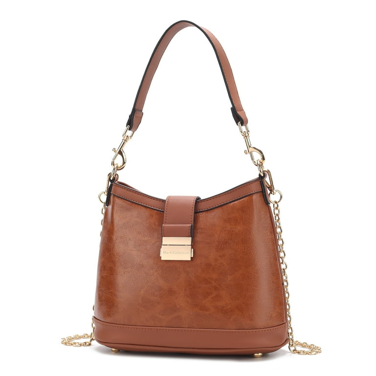 MKF Collection Pilar Vegan Leather Women s Shoulder Bag Functional Hobo Purse Handbag by Mia K Cognac Walmart