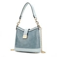 thumbnail image 1 of MKF Collection Pilar Vegan Leather Women's Shoulder Bag, Functional Hobo Purse Handbag by Mia K - Light Blue, 1 of 8