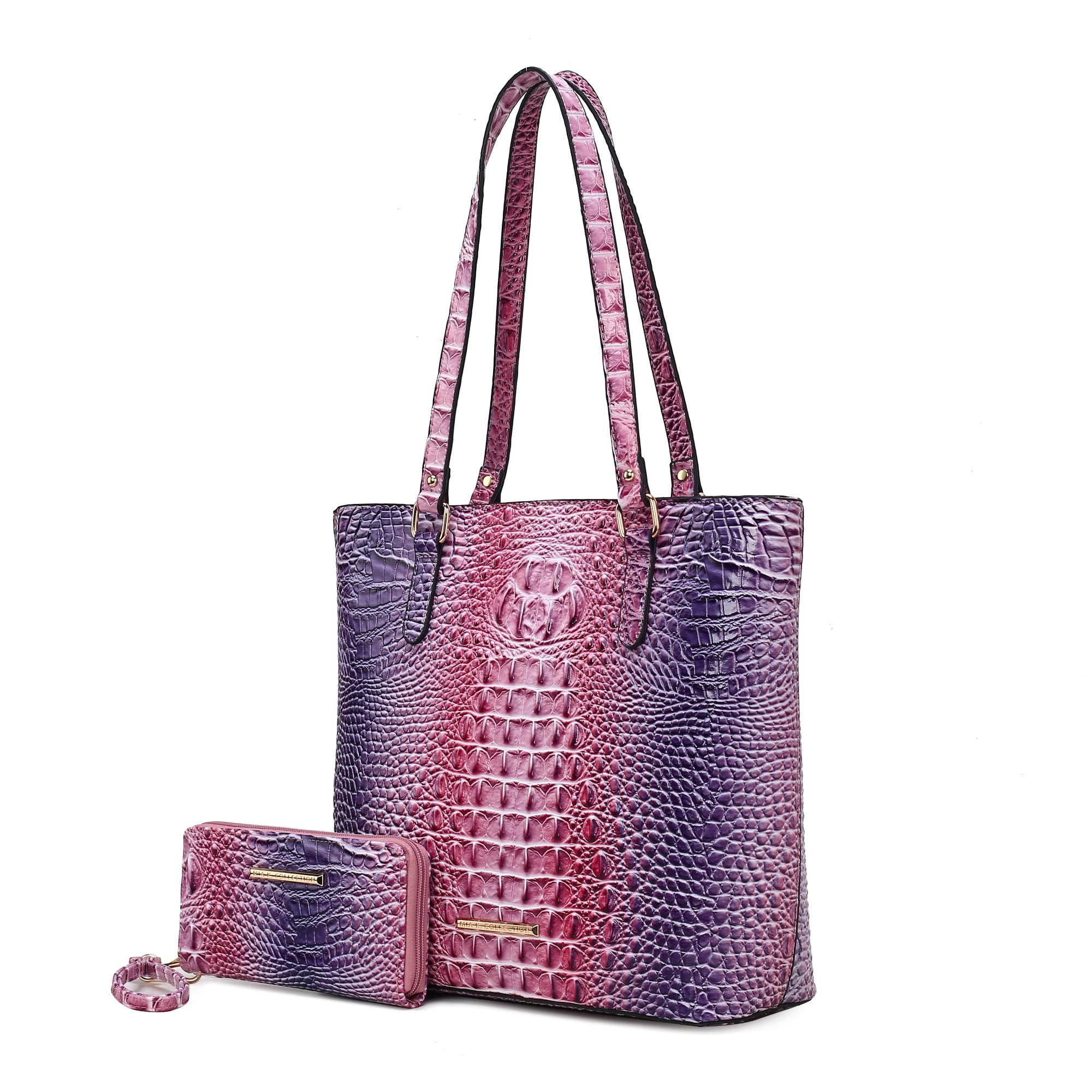 MKF Collection Piper Women's Tote Bag, Gradient Crocodile