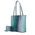 thumbnail image 1 of MKF Collection Piper Women's Tote Bag, Gradient Crocodile Vegan Leather Handbag Purse by Mia K - Turquoise Blue, 1 of 6