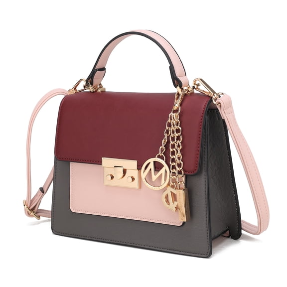 MKF Collection Quinzel Vegan Leather Women's Shoulder Bag, Trendy Crossbody Purse Handbag by Mia K - Gray