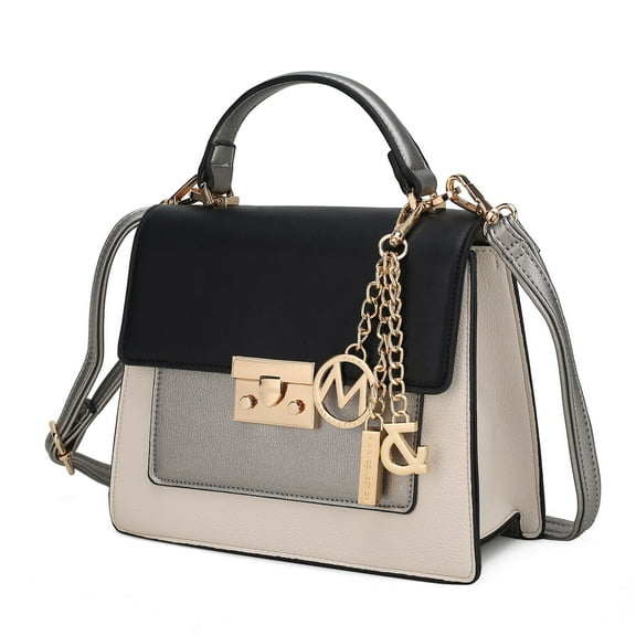 MKF Collection Quinzel Vegan Leather Women's Shoulder Bag, Trendy Crossbody Purse Handbag by Mia K - Ivory