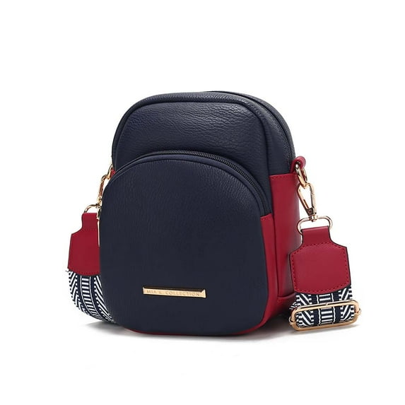 MKF Collection Rachel Women’s Crossbody Bag Handbag Shoulder Bag Vegan Leather by Mia K- Navy