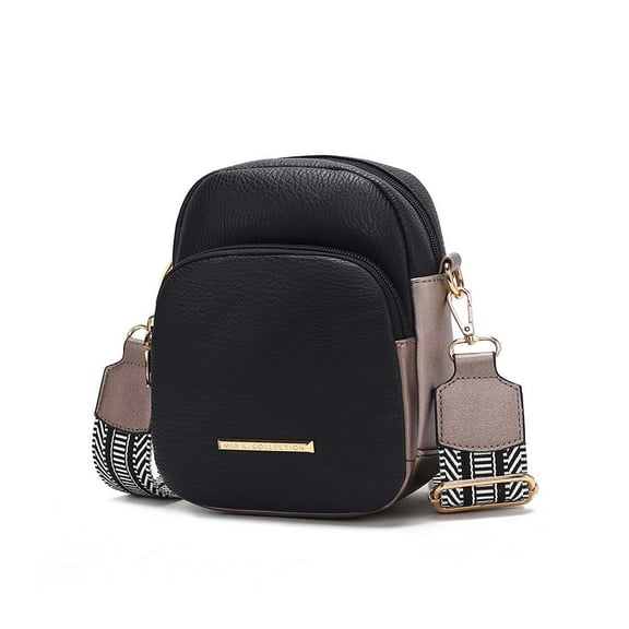 MKF Collection Rachel Women’s Crossbody Bag Handbag Shoulder Bag Vegan Leather by Mia K- Pewter