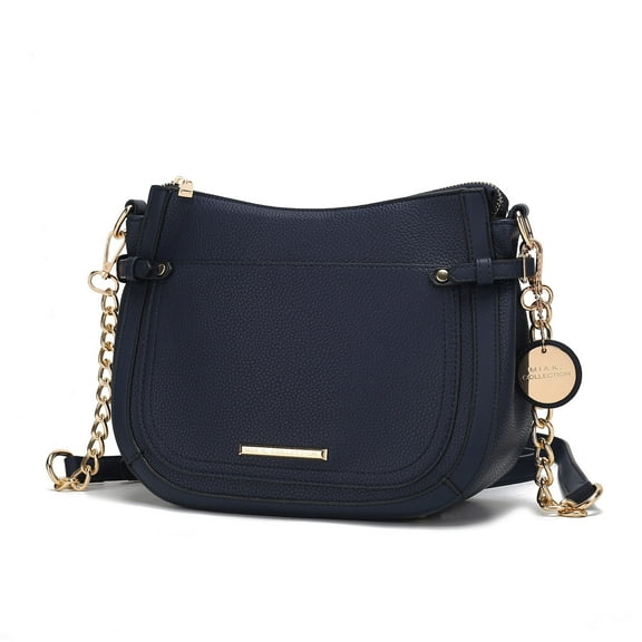 MKF Collection Raelynn Vegan Leather Women's Shoulder Bag, Stylish Crossbody Purse Handbag by Mia K - Navy