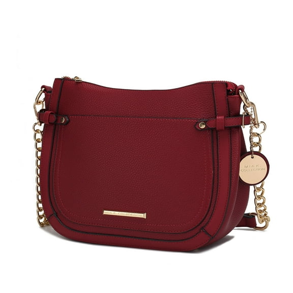 MKF Collection Raelynn Vegan Leather Women's Shoulder Bag, Stylish Crossbody Purse Handbag by Mia K - Red