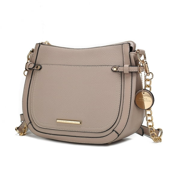 MKF Collection Raelynn Vegan Leather Women's Shoulder Bag, Stylish Crossbody Purse Handbag by Mia K - Taupe