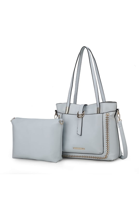 Raya Women's Shoulder bag & Crossbody Bag, Vegan Leather Handbag Purse by Mia K- Light Blue