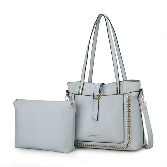 MKF Collection Raya Women's Shoulder bag & Crossbody Bag, Vegan Leather Handbag Purse by Mia K- Light Blue