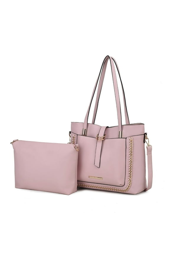 Raya Women's Shoulder bag & Crossbody Bag, Vegan Leather Handbag Purse by Mia K- Pink