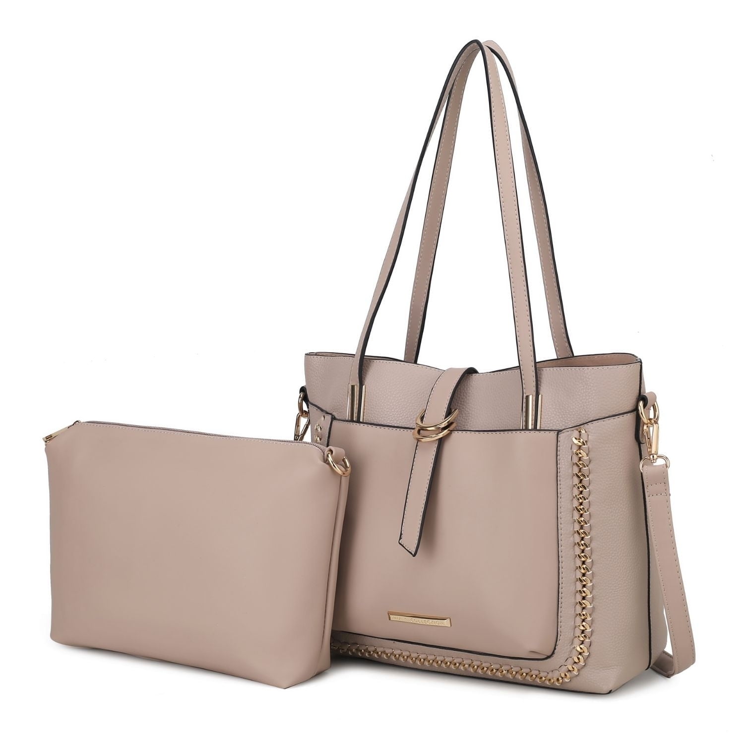 MKF Collection Vegan Leather Crossbody Bag - With Card Holder & Pouch Set, Adjustable Strap, 8.2x4in - View #9