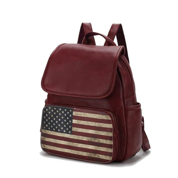 MKF Collection Regina womens Backpack American Flag Top-Handle Patriotic USA Flag Ladies Handbag Fashion Travel Daypack By Mia K