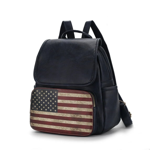 MKF Collection Regina womens Backpack American Flag Top-Handle Patriotic USA Flag Ladies Handbag Fashion Travel Daypack By Mia K