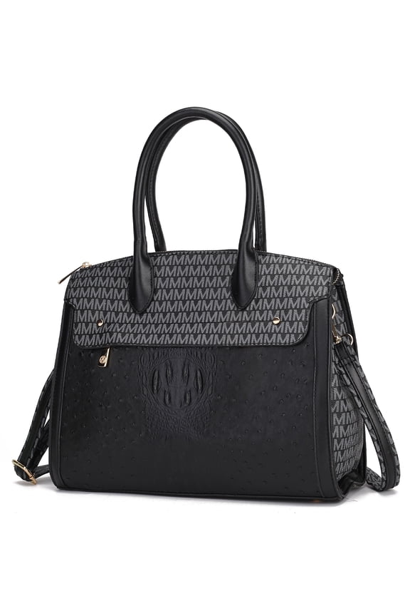 Reidy Crocodile Women Tote Bag, Handbag Purse by Mia K - Black