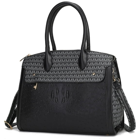 MKF Collection Reidy Crocodile Women Tote Bag, Handbag Purse by Mia K - Black