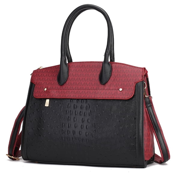 MKF Collection Reidy Crocodile Women Tote Bag, Handbag Purse by Mia K - Burgundy Red