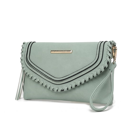MKF Collection Remi Women's Crossbody Bag Vegan Leather Shoulder Bag Handbag by Mia K - Seafoam
