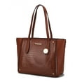thumbnail image 1 of MKF Collection Robin Vegan Leather Women's Tote Bag, Shopper Shoulder Purse Handbag by Mia K - Cognac, 1 of 10