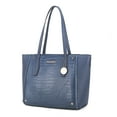 thumbnail image 1 of MKF Collection Robin Vegan Leather Women's Tote Bag, Shopper Shoulder Purse Handbag by Mia K - Denim, 1 of 10