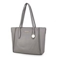 thumbnail image 1 of MKF Collection Robin Vegan Leather Women's Tote Bag, Shopper Shoulder Purse Handbag by Mia K - Gray, 1 of 10