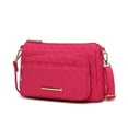 thumbnail image 1 of MKF Collection Rosalie Shoulder Bag Solid Handbag Quilted Cotton Women’s Crossbody Bag by Mia K - Fuchsia Pink, 1 of 9