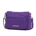 thumbnail image 1 of MKF Collection Rosalie Shoulder Bag Solid Handbag Quilted Cotton Women’s Crossbody Bag by Mia K - Purple, 1 of 9