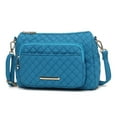 thumbnail image 1 of MKF Collection Rosalie Shoulder Bag Solid Handbag Quilted Cotton Women’s Crossbody Bag by Mia K - Turquoise Blue, 1 of 9
