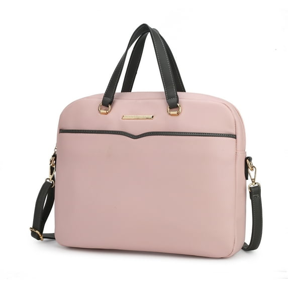 MKF Collection Rose Women Briefcase Bag Vegan Leather by Mia K - Blush Pink