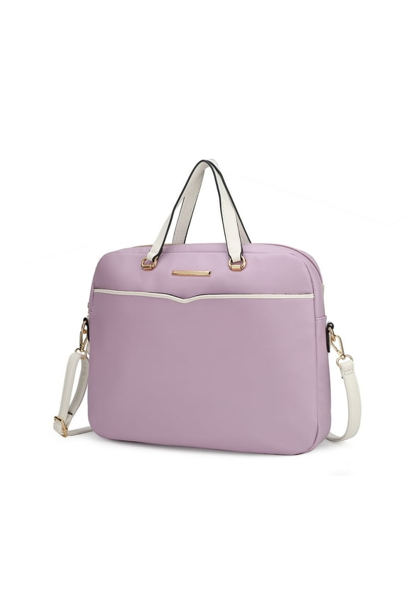 Rose Women Briefcase Bag Vegan Leather by Mia K - Lilac