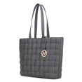 thumbnail image 1 of MKF Collection Rowan Woven Vegan Leather Women's Tote Bag, Stylish Shopper Purse Handbag by Mia K - Charcoal Gray, 1 of 10