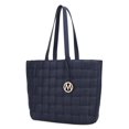 thumbnail image 1 of MKF Collection Rowan Woven Vegan Leather Women's Tote Bag, Stylish Shopper Purse Handbag by Mia K - Navy, 1 of 10