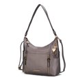 thumbnail image 1 of MKF Collection Ruby Vegan Leather Women's Shoulder Bag, Elegant Hobo Purse Handbag by Mia K - Pewter, 1 of 9